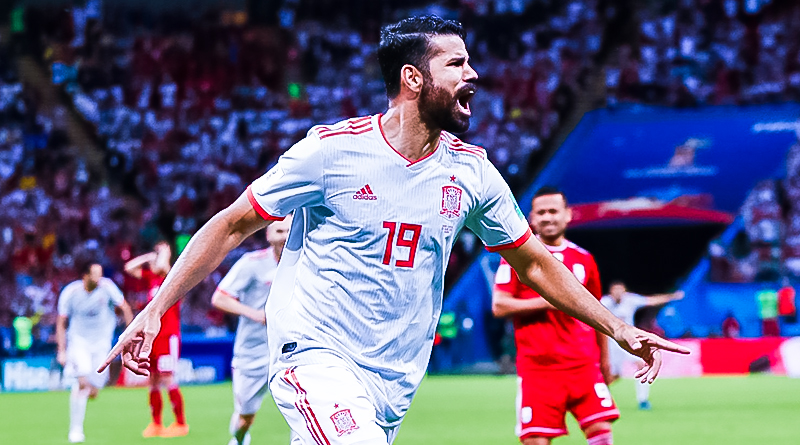 Диего Коста "забивает" победный гол Ирану на ЧМ-2018