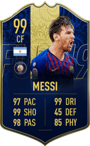 TOTY-карточка Лионеля Месси в FIFA 19